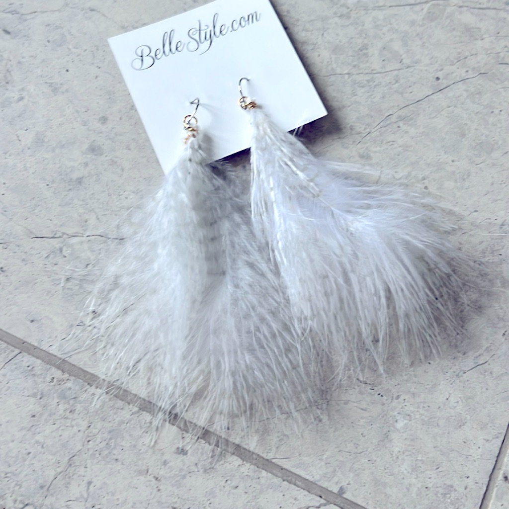 Bellestyle Tiger Feather Earrings